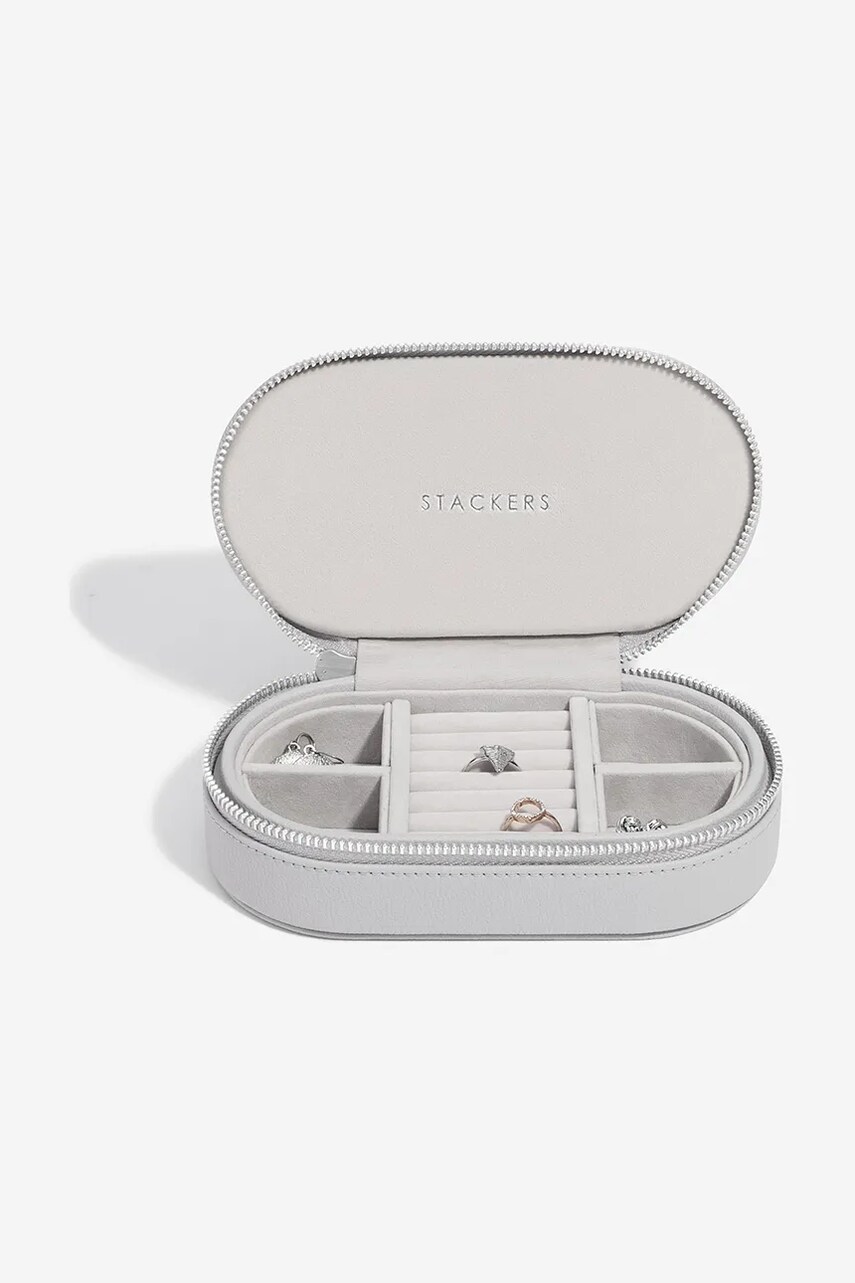Stackers cutie de bijuterii culoarea gri, 0 Stackers cutie de bijuterii culoarea gri, 0