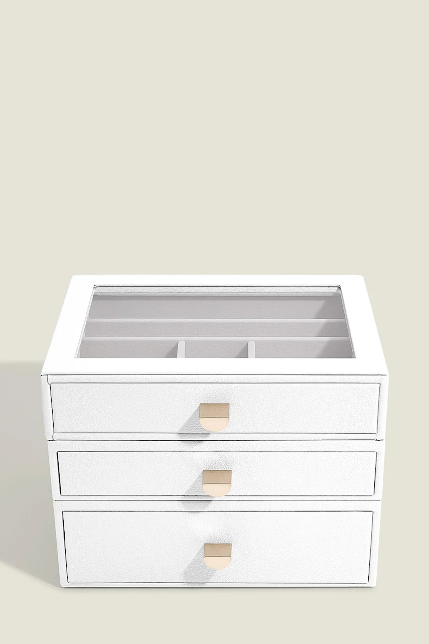 Stackers cutie de bijuterii culoarea alb