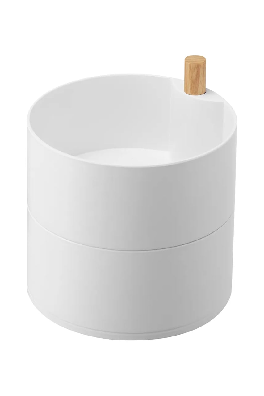 Yamazaki organizator de bijuterii Tosca 14,5 x 15,5 cm culoarea alb