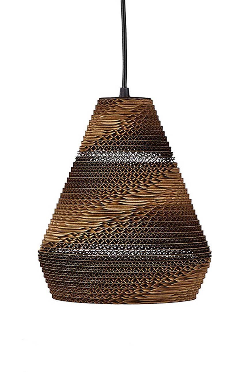 Závěsná lampa Villa Collection Alk Cardboard - hnědá -  Umělá hmota