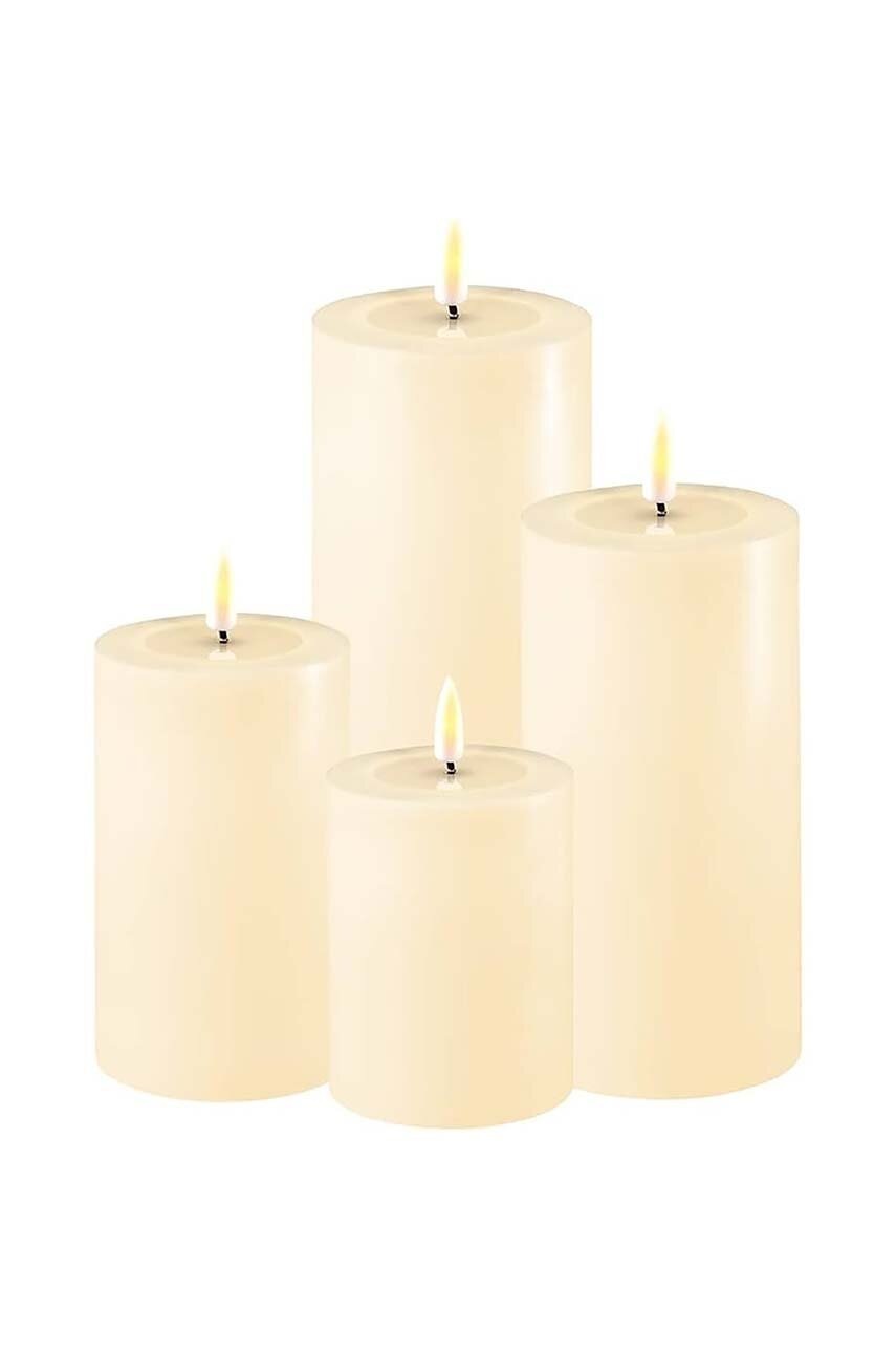 

Комплект led свещи Deluxe Homeart White Giftbox LED Candle (4 броя), Бял