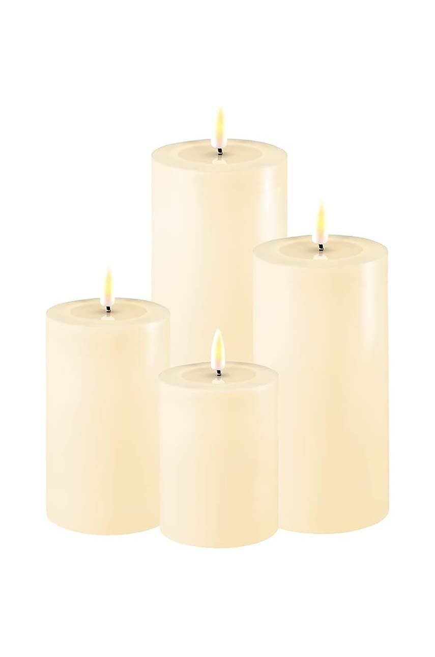 Deluxe Homeart set de lumanari led White Giftbox LED Candle 4-pack