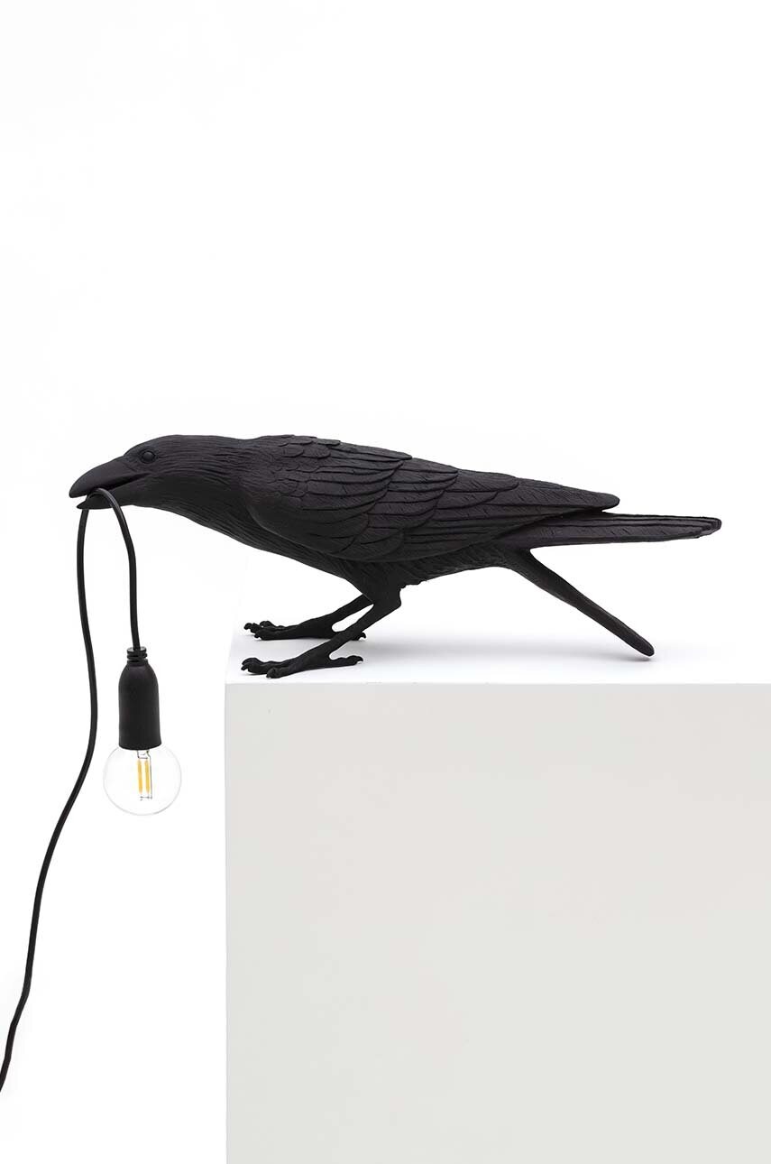 Levně Stolní lampa Seletti Bird Lamp Black Playing