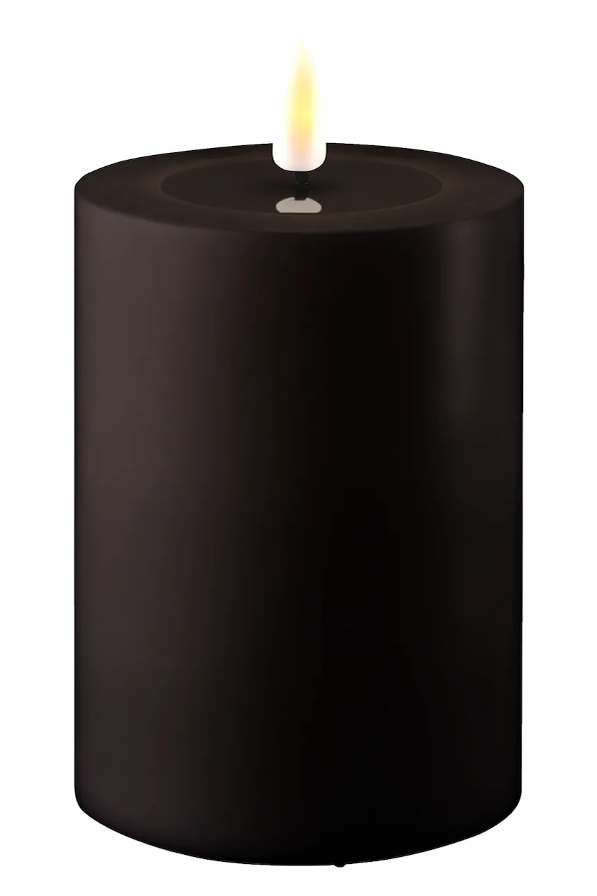 Deluxe Homeart lumânare led 7,5 x 12,5 cm culoarea negru
