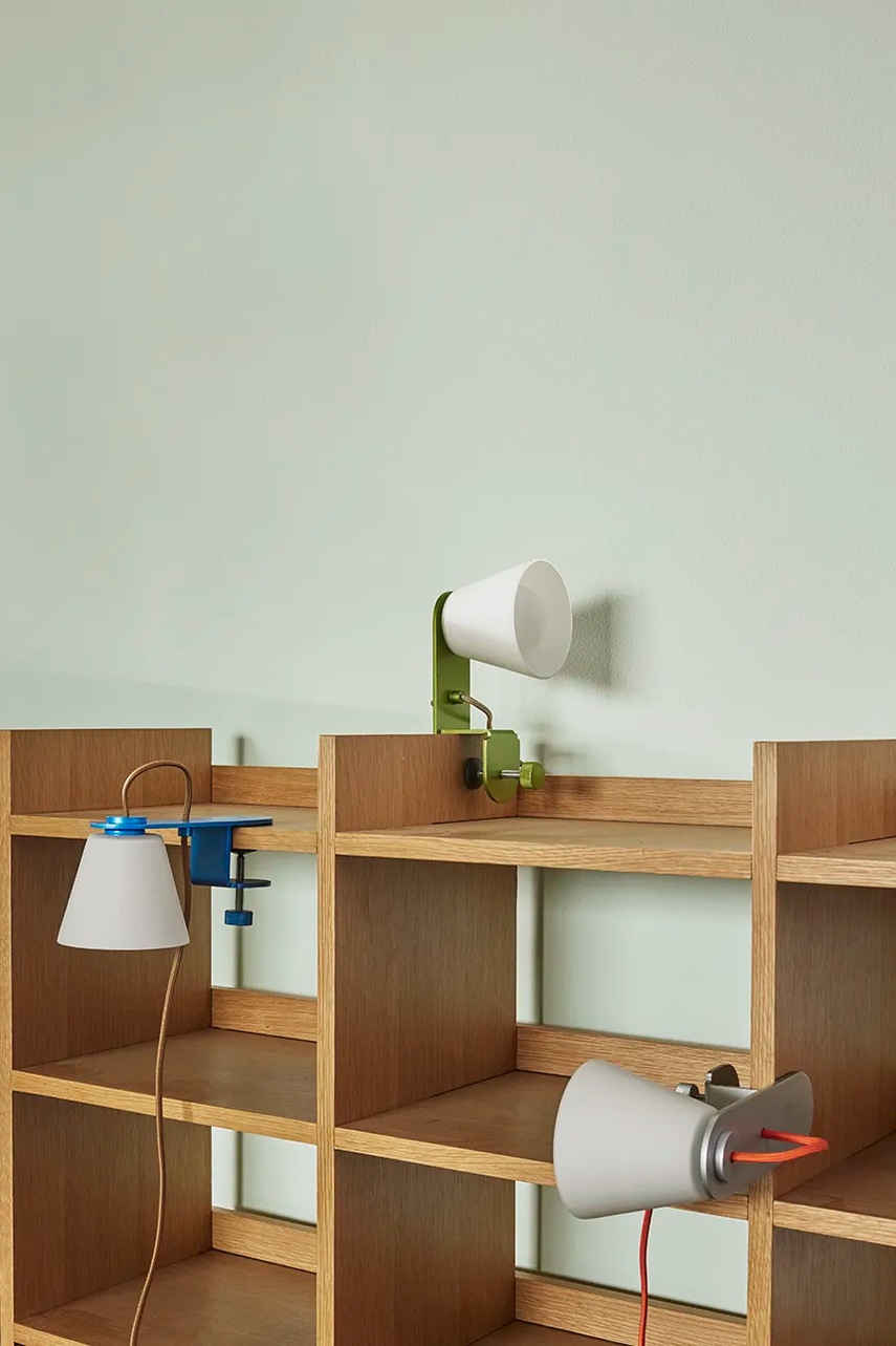 Φωτιστικό τοίχου με επιτραπέζιο εξάρτημα Hübsch Lure χρώμα: πράσινο φωτογραφία