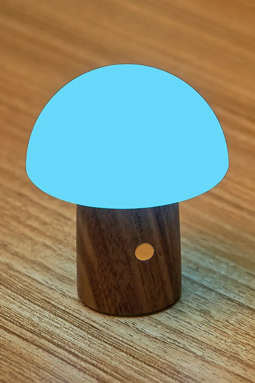 Ασύρματο φωτιστικό led Gingko Design Super Mini Alice Mushroom χρώμα: καφέ φωτογραφία