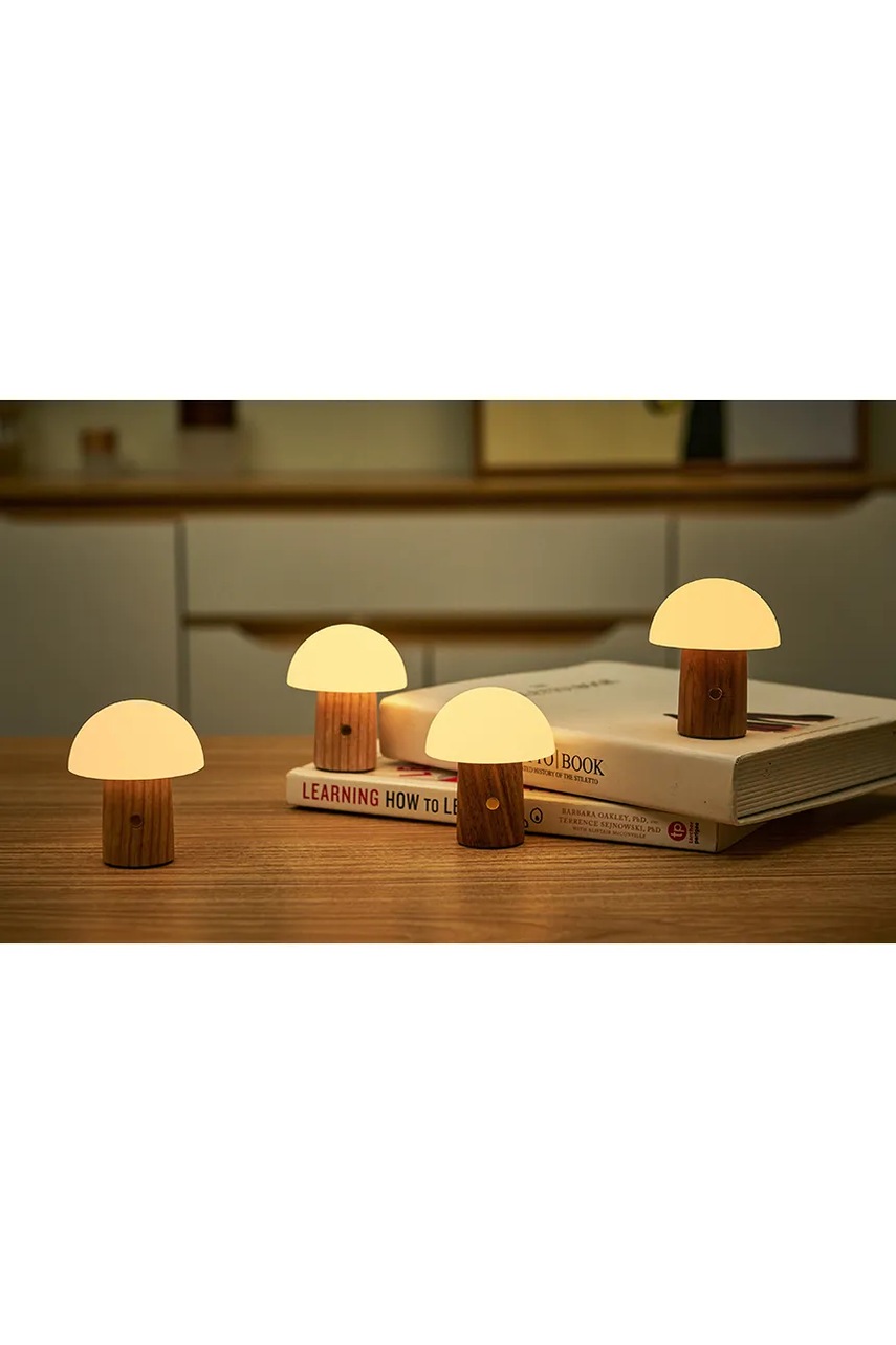 Ασύρματο φωτιστικό led Gingko Design Super Mini Alice Mushroom χρώμα: καφέ φωτογραφία