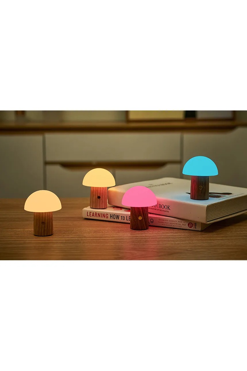 Ασύρματο φωτιστικό led Gingko Design Super Mini Alice Mushroom χρώμα: καφέ φωτογραφία