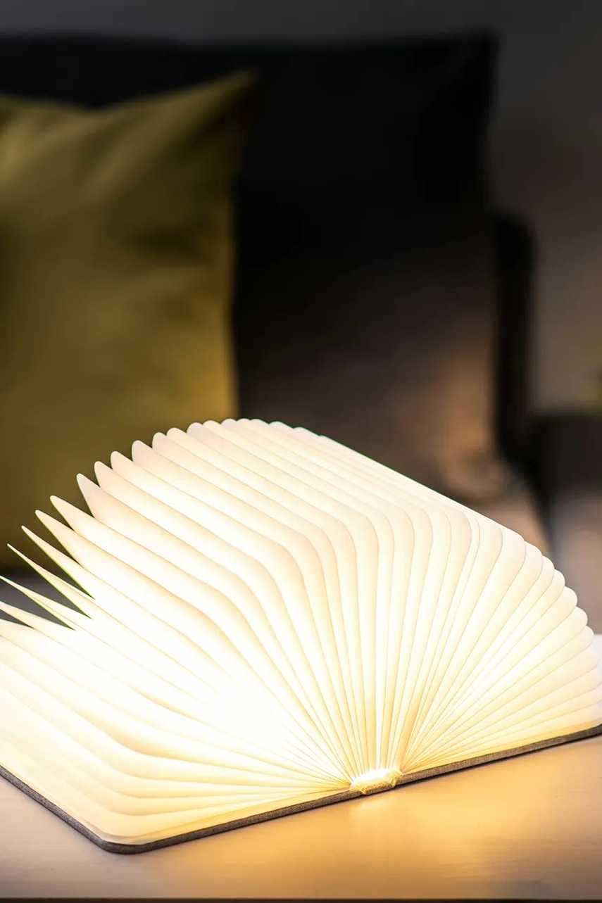 Ασύρματο φωτιστικό led Gingko Design Large Smart Book Light χρώμα: γκρι φωτογραφία
