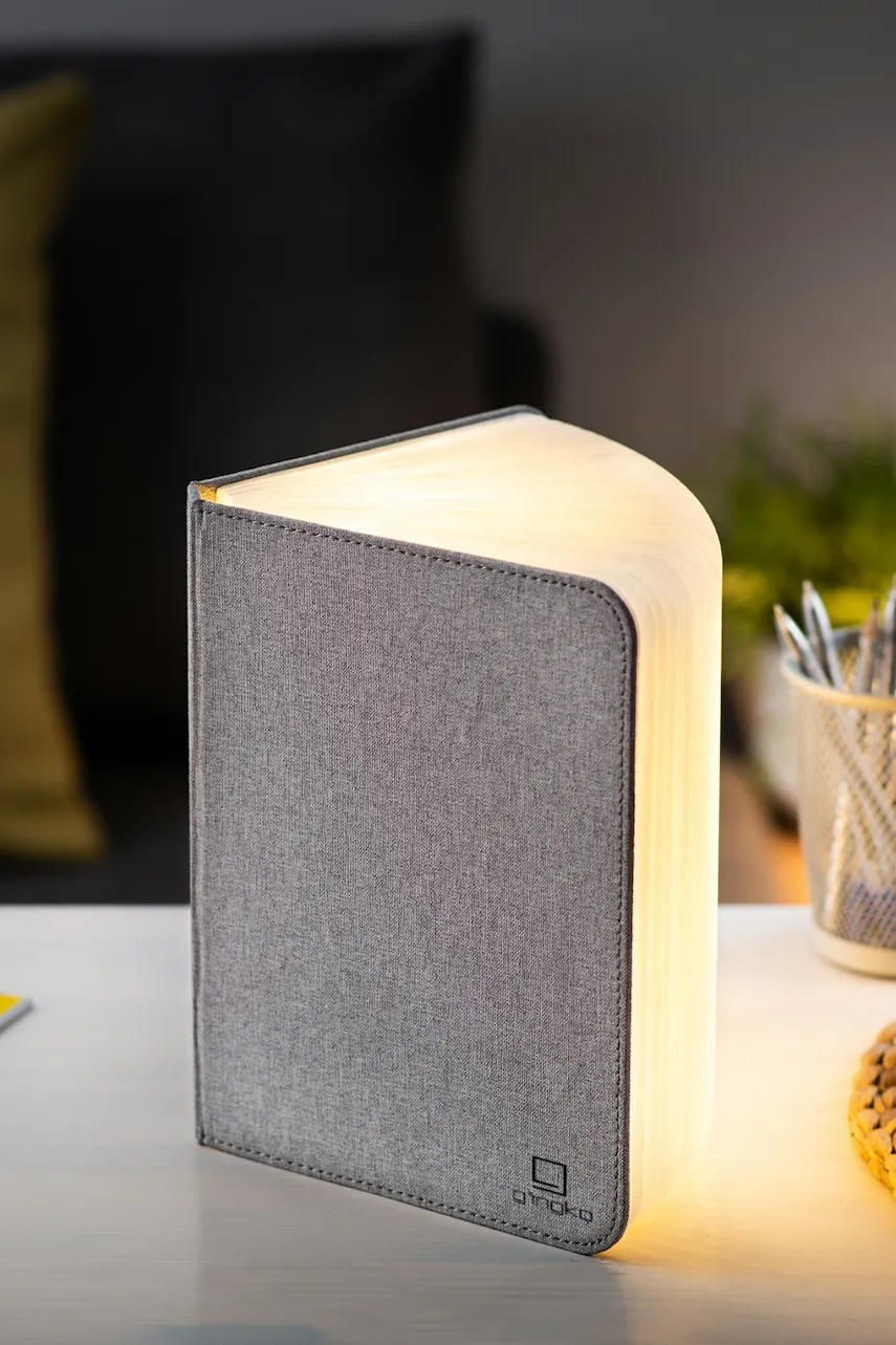 Ασύρματο φωτιστικό led Gingko Design Large Smart Book Light χρώμα: γκρι φωτογραφία