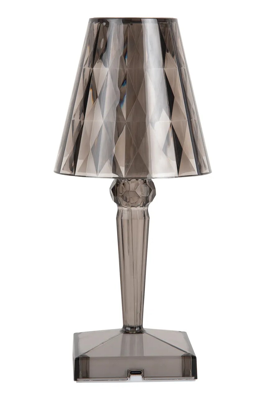 Levně Stolní LED lampa Leitmotiv Gem šedá barva