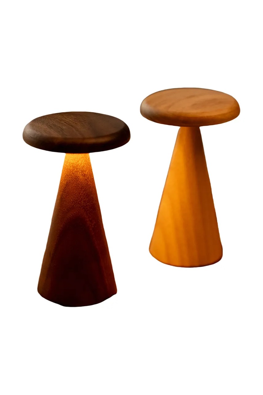 Настольная беспроводная led лампа Gingko Design Sylva Small 14 cm цвет коричневый