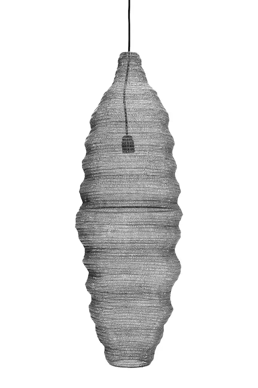 Levně Závěsná lampa House Doctor HDMesh 100 x 30 cm šedá barva