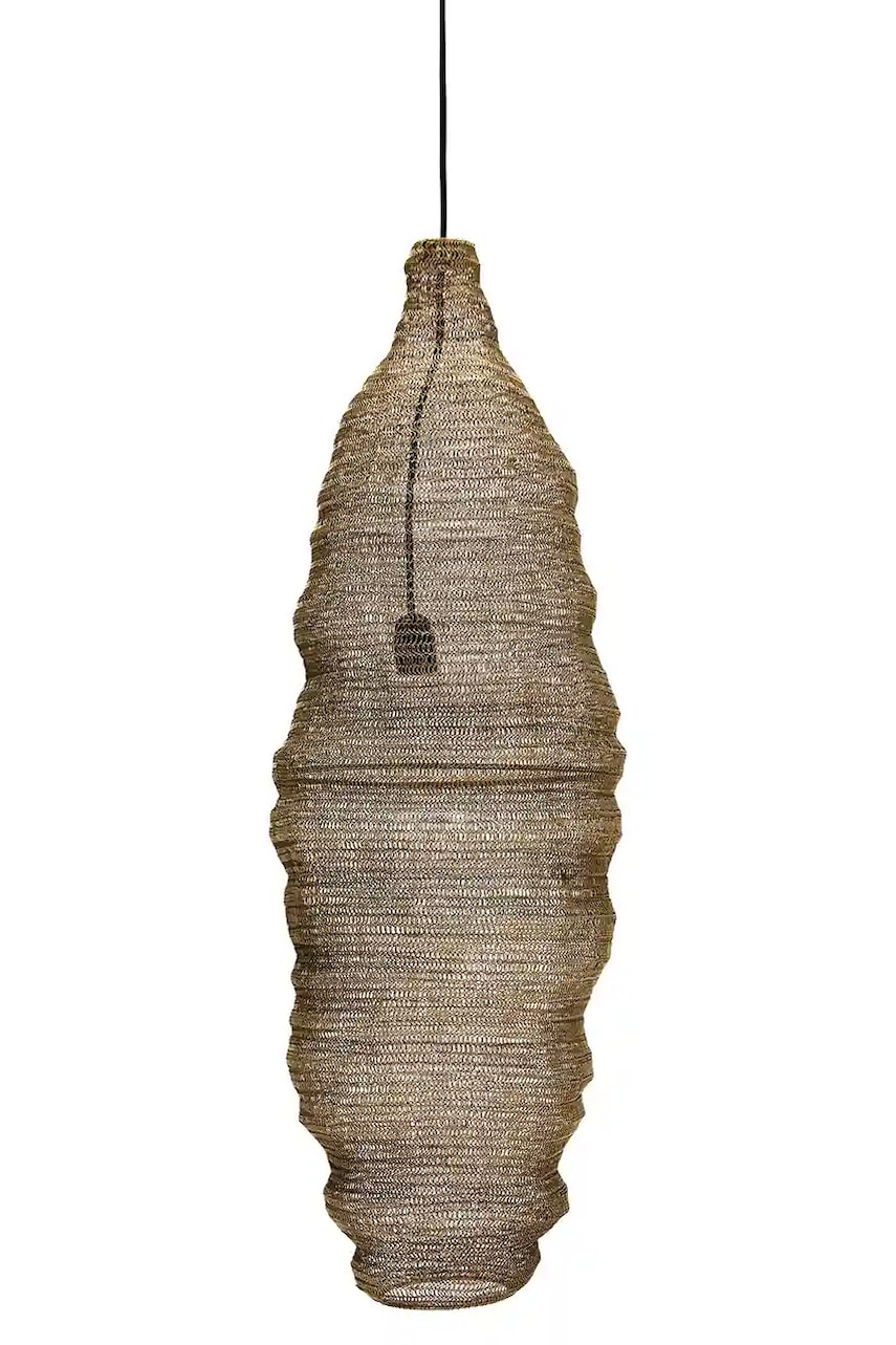 Levně Závěsná lampa House Doctor HDMesh 100 x 30 cm žlutá barva