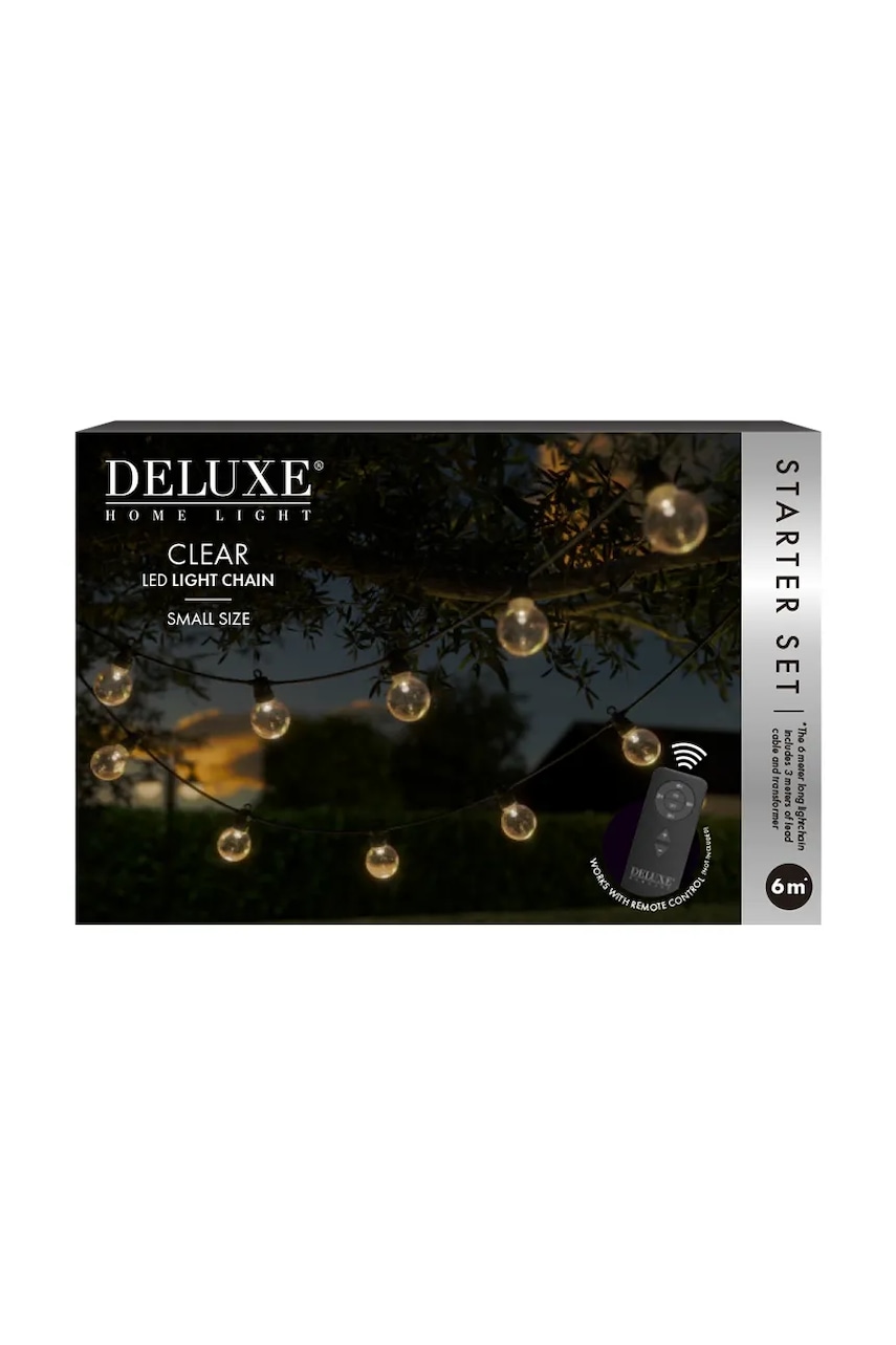 Deluxe Homeart ghirlandă cu led-uri Starter Kit, 10 LED 3 m culoarea negru