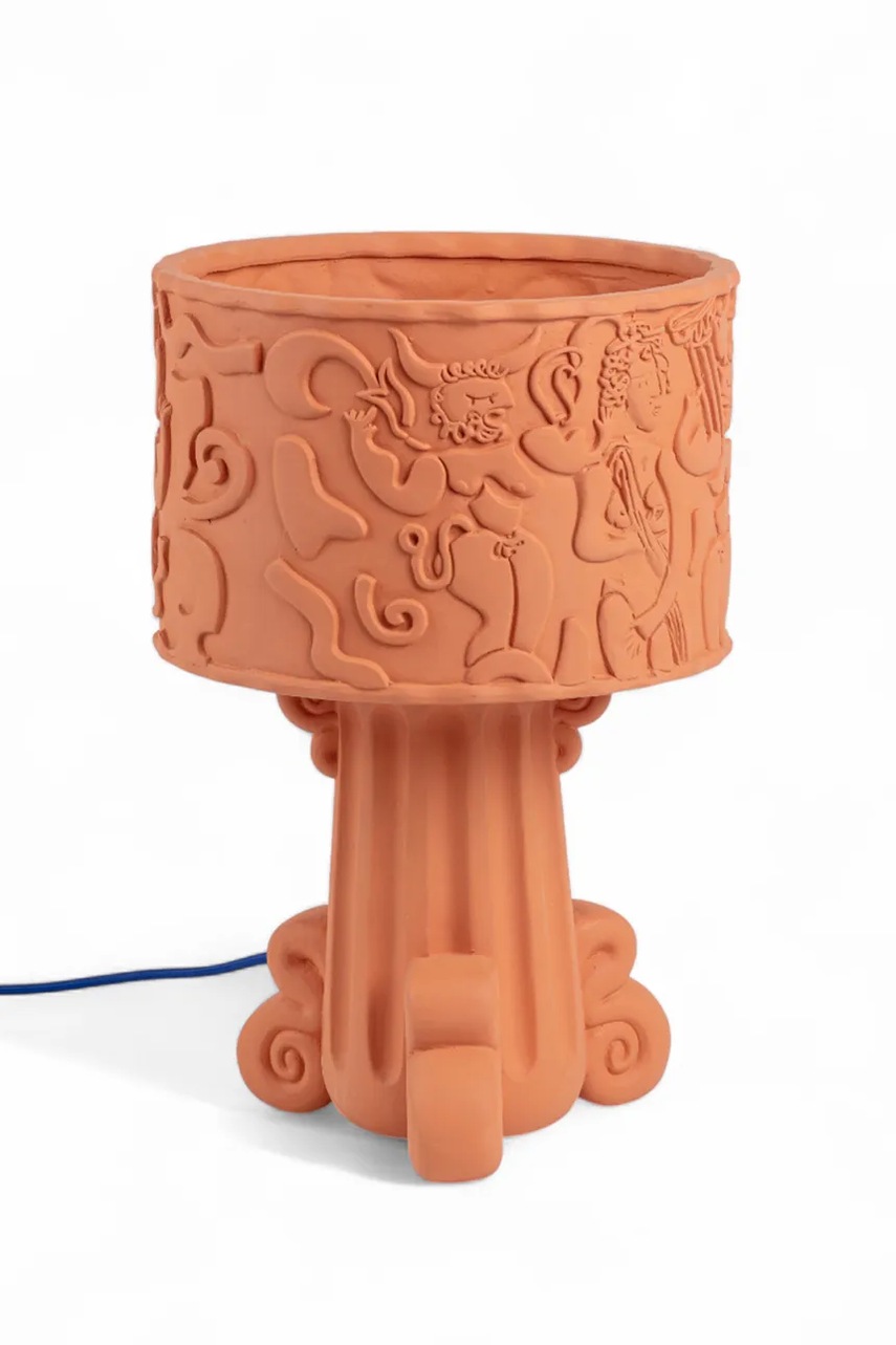 Seletti lampă de grădină Magna Graecia 25 x 25 x 38 cm culoarea portocaliu