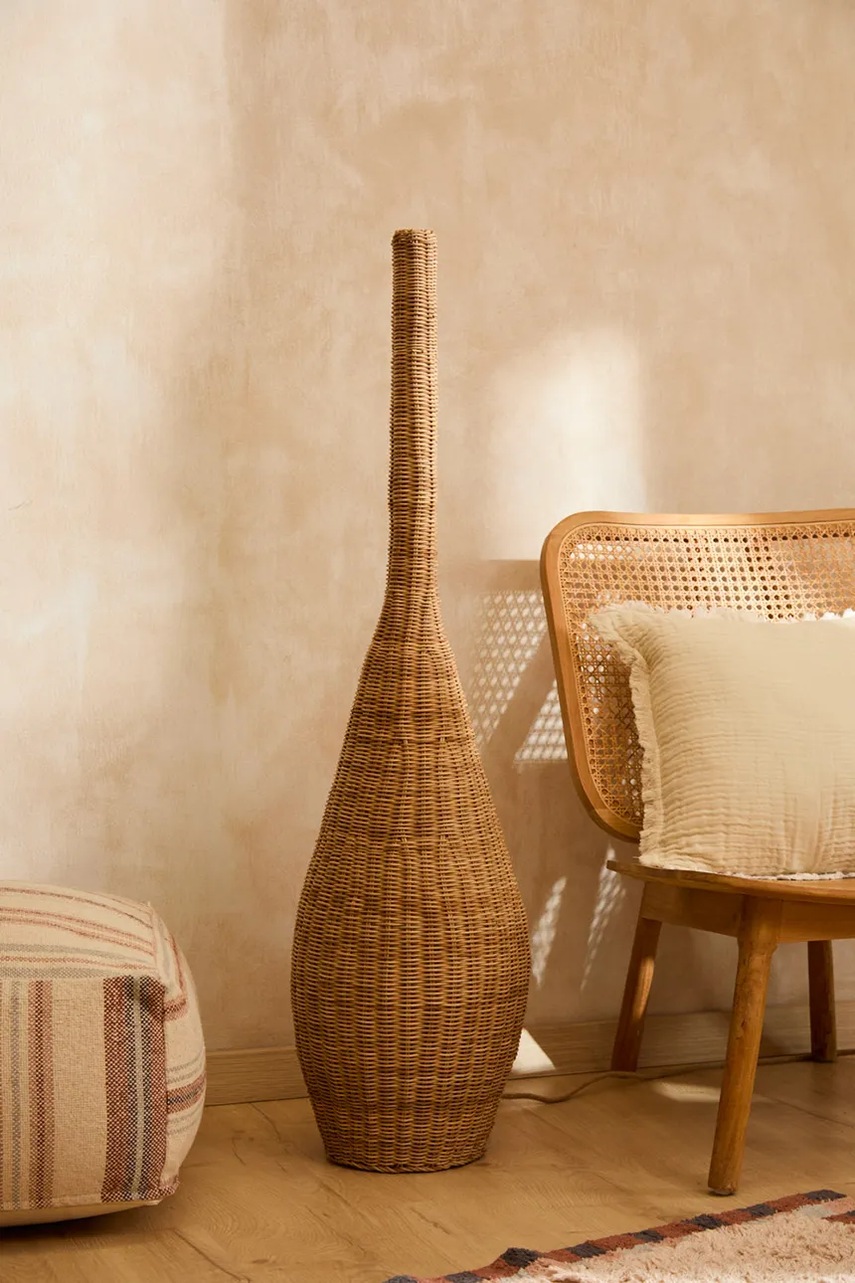 Αμπαζούρ για φωτιστικό δαπέδου Calma House Salakot 31 x 120 cm χρώμα: μπεζ φωτογραφία