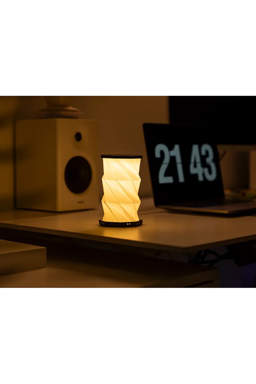 Ασύρματο φωτιστικό led Gingko Design Mini TwistHexagon Light 8,2 x 8,2 x 1,5 cm χρώμα: μαύρο φωτογραφία