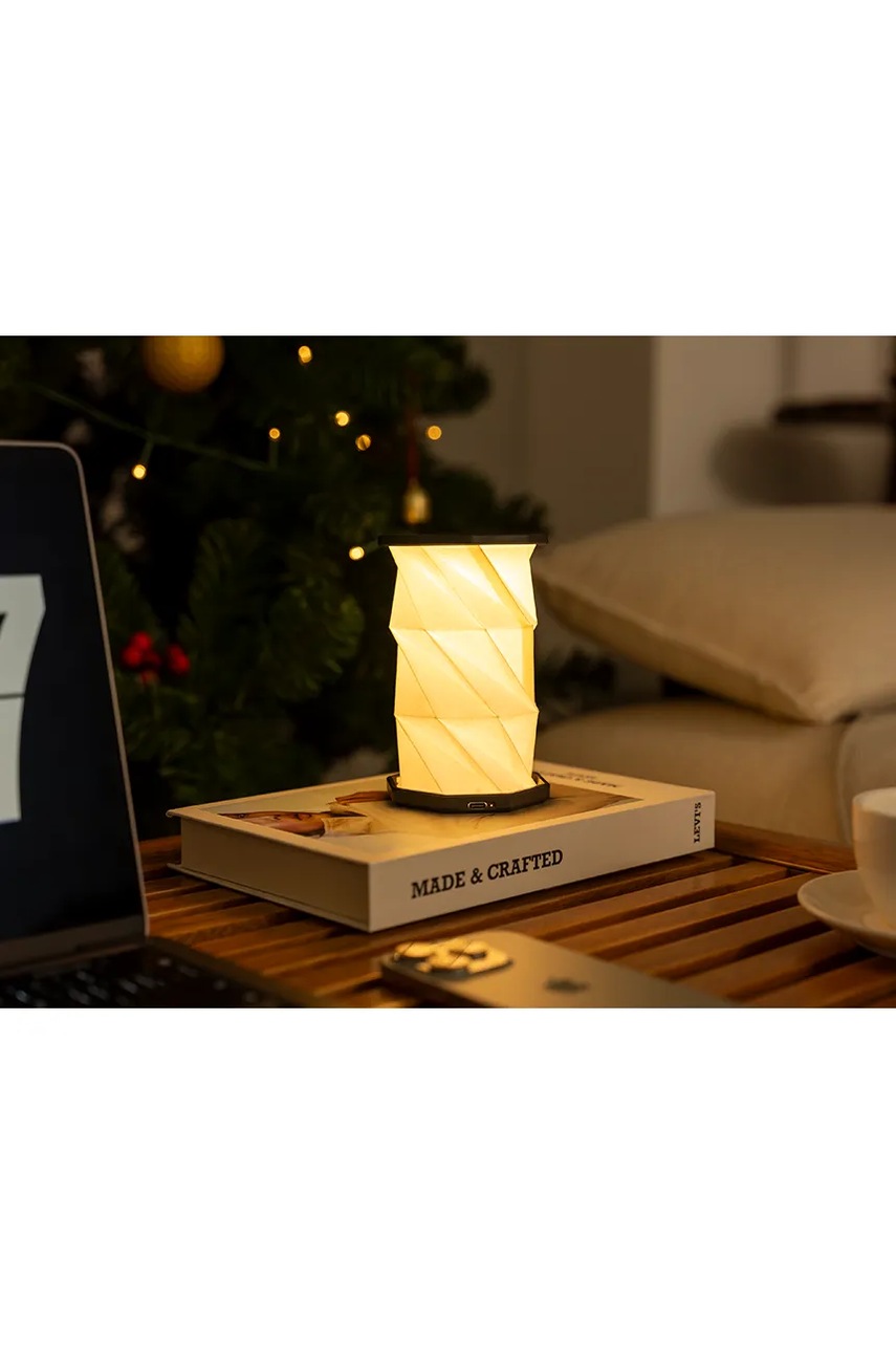 Ασύρματο φωτιστικό led Gingko Design Mini TwistHexagon Light 8,2 x 8,2 x 1,5 cm χρώμα: μαύρο φωτογραφία