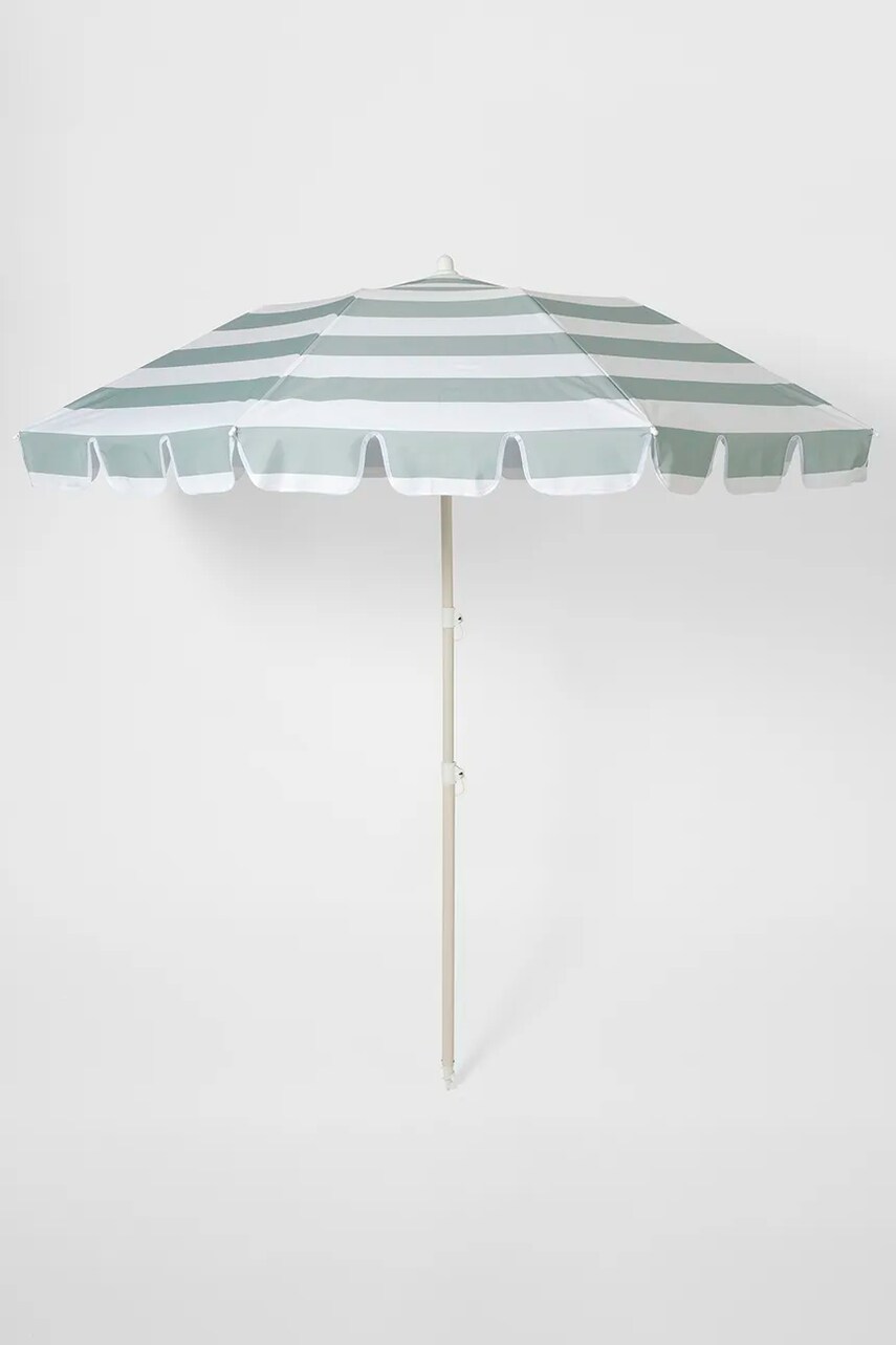 SunnyLife umbrelă de plajă La Palma Sage Stripe culoarea verde