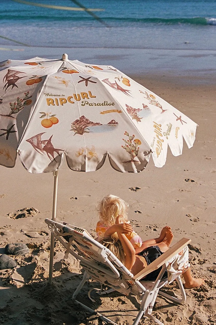 Καρέκλα θαλάσσης SunnyLife Welcome to Paradise Chalk x Rip Curl χρώμα: μπεζ φωτογραφία