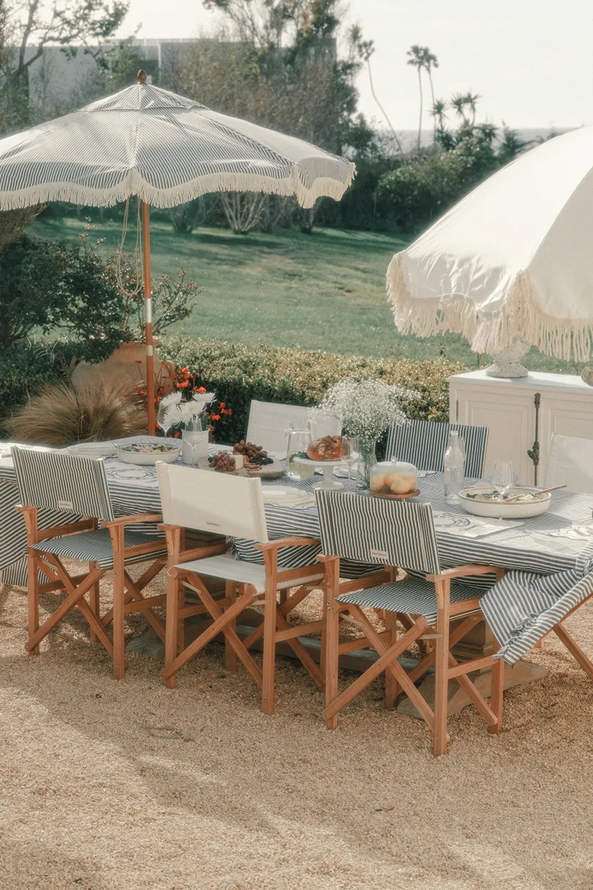 Καρέκλα σκηνοθέτη Business & Pleasure Co. Antique White χρώμα: άσπρο φωτογραφία