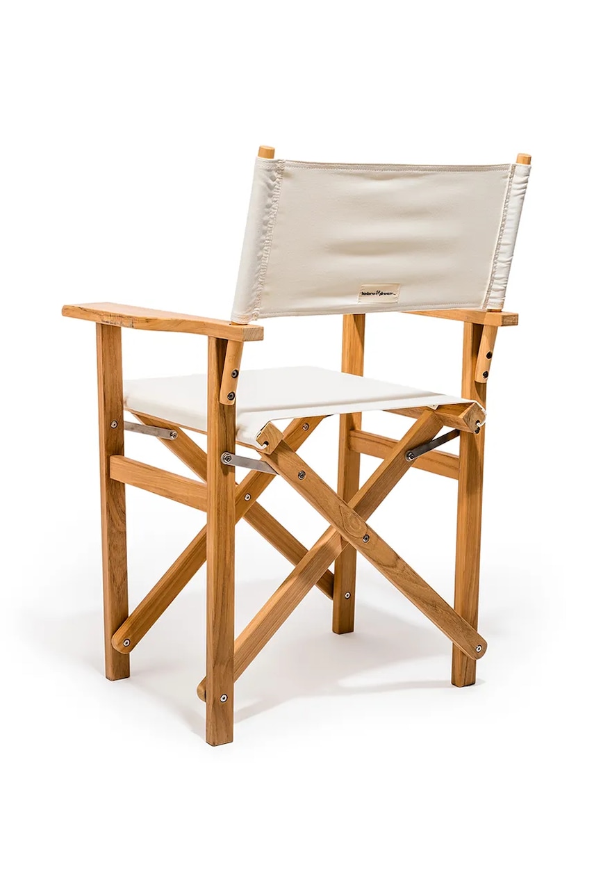 Καρέκλα σκηνοθέτη Business & Pleasure Co. Antique White χρώμα: άσπρο φωτογραφία