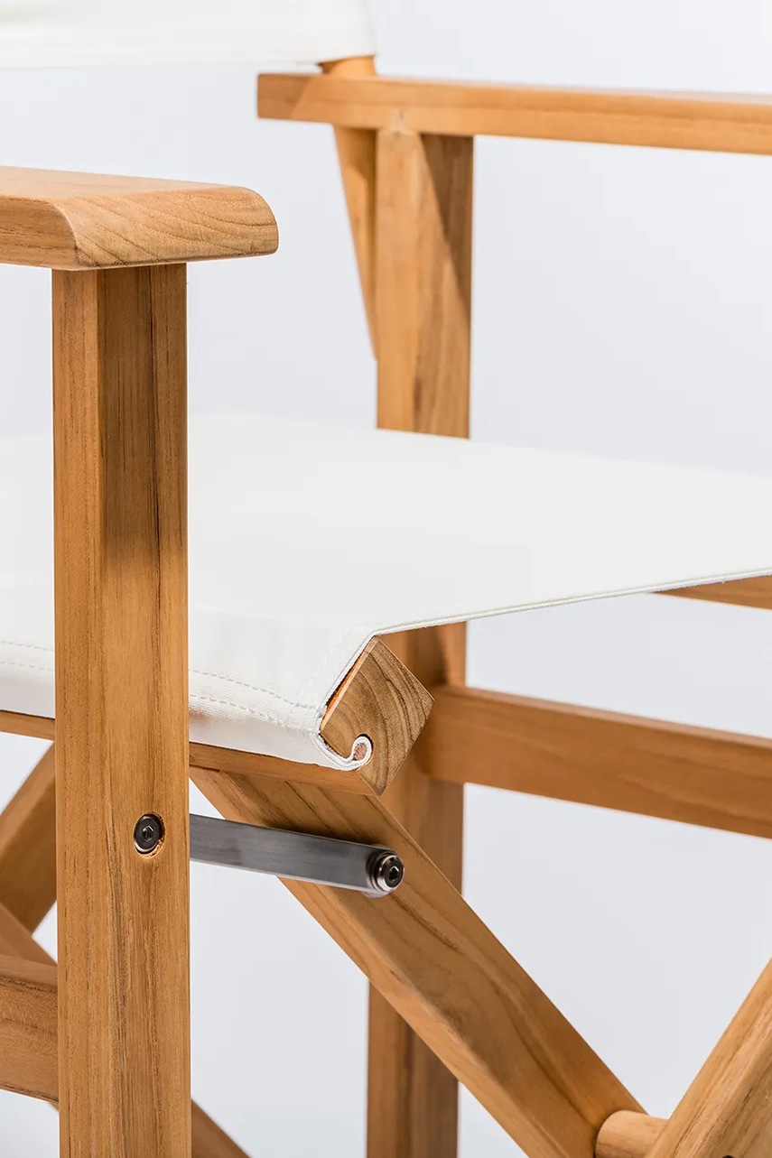 Καρέκλα σκηνοθέτη Business & Pleasure Co. Antique White χρώμα: άσπρο φωτογραφία