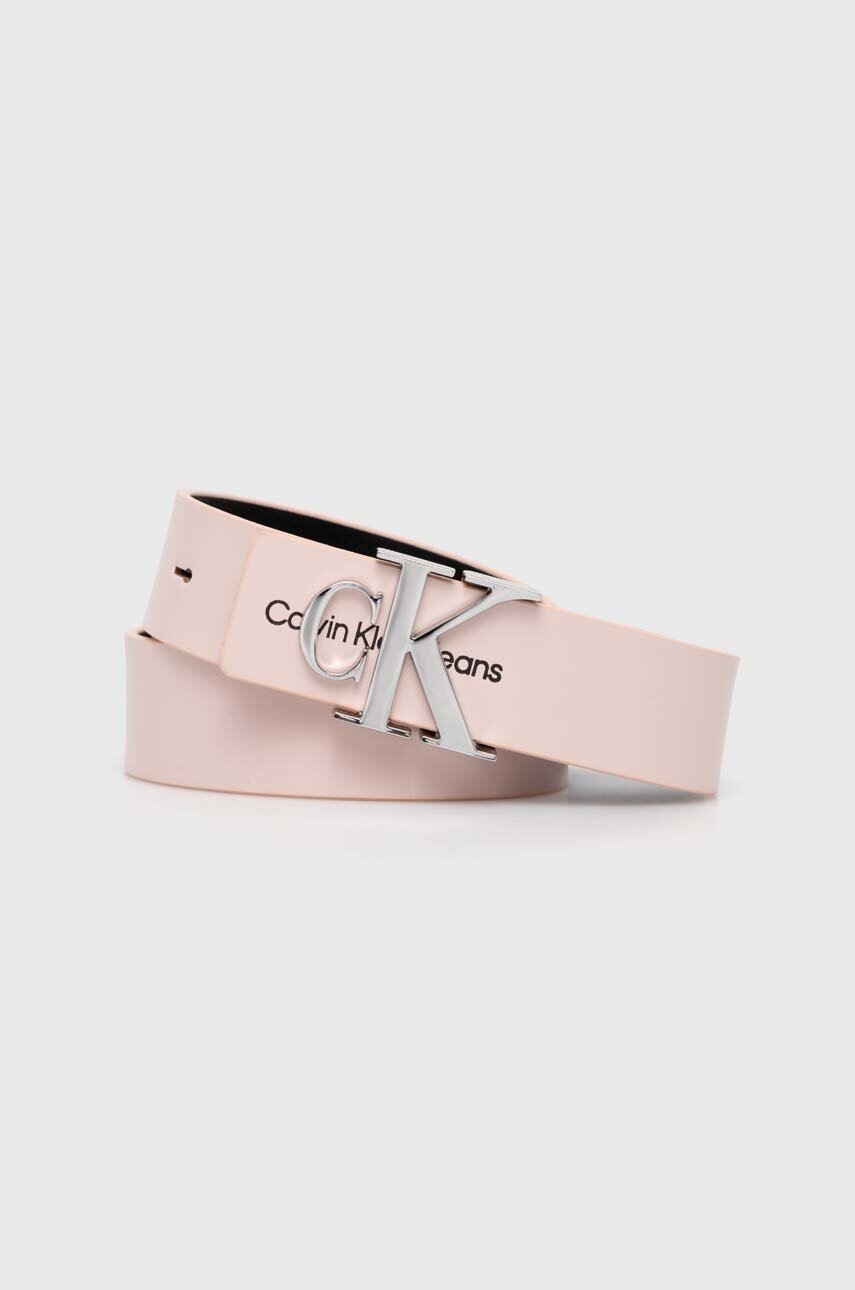 

Кожен колан Calvin Klein дамски в розово K60K610281, Розов