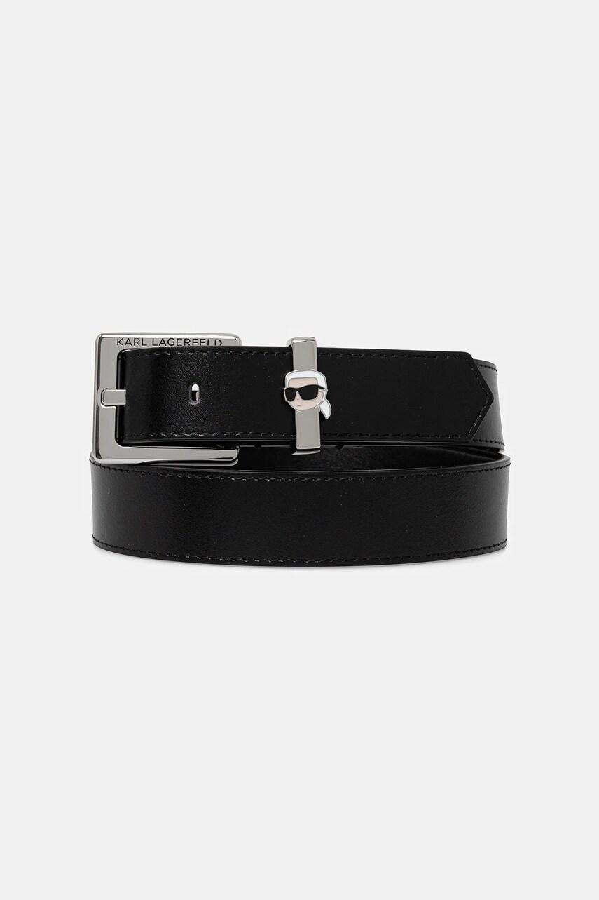 Karl Lagerfeld curea de piele culoarea negru, A2W33065