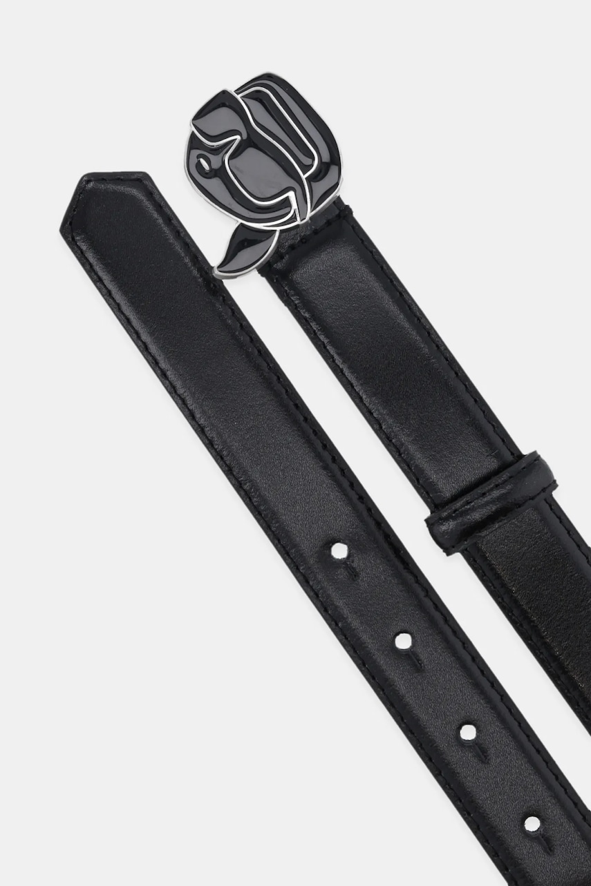 Кожаный ремень Karl Lagerfeld женский цвет чёрный A2W33073 Кожаный ремень Karl Lagerfeld женский цвет чёрный A2W33073