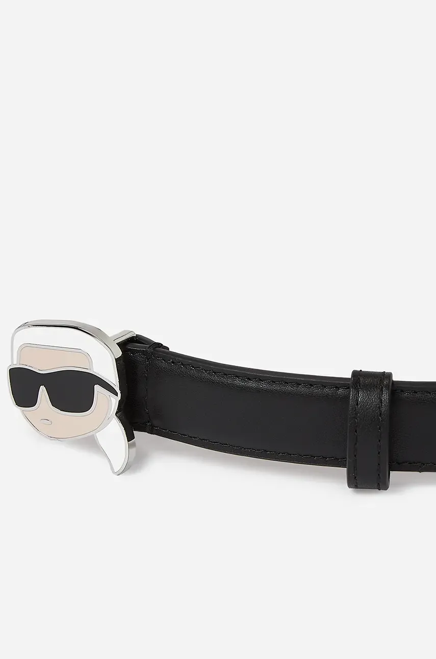 Karl Lagerfeld bőr öv fekete, női, A2W33073 termék 2. képe