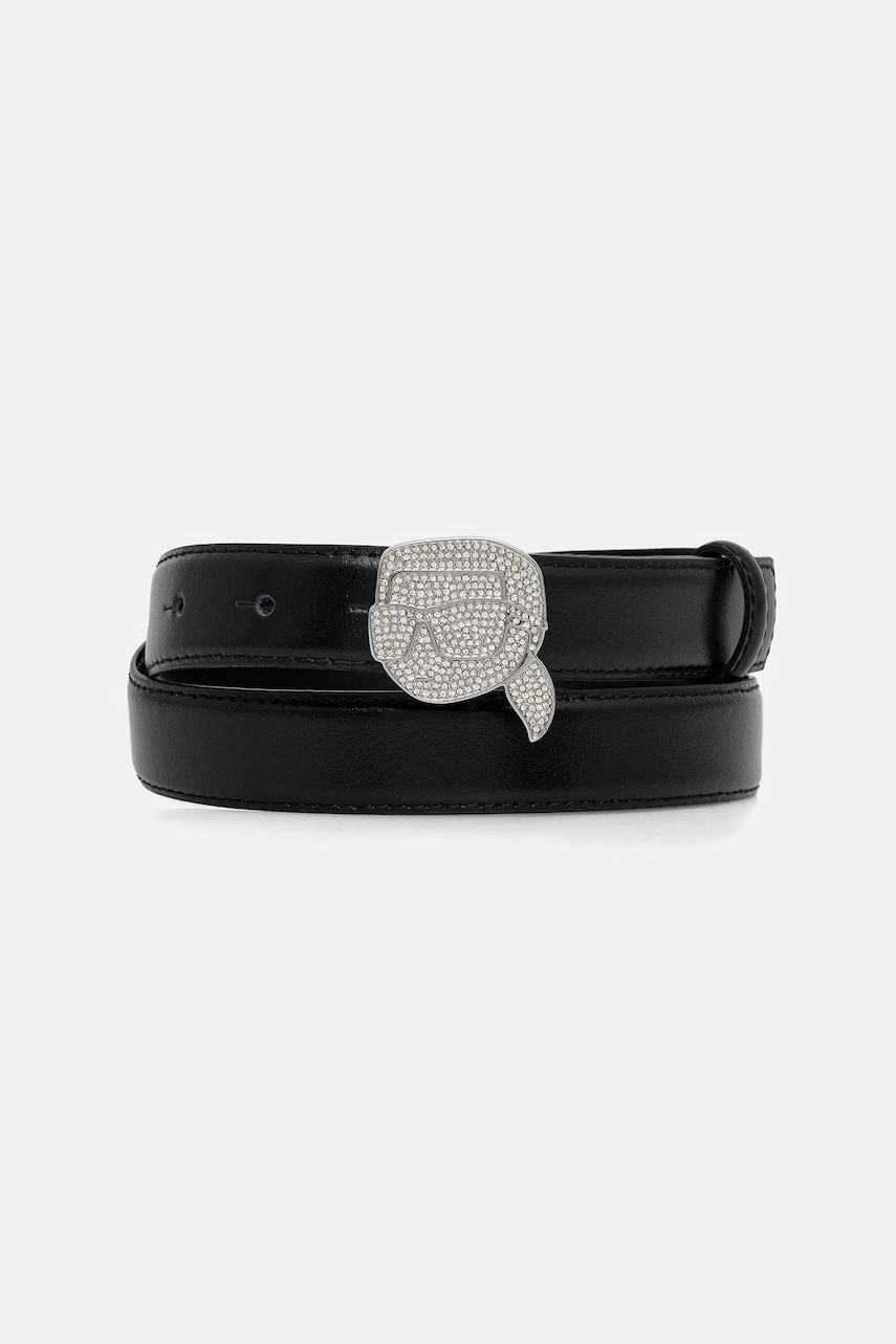 Karl Lagerfeld curea de piele culoarea negru, A4W33046