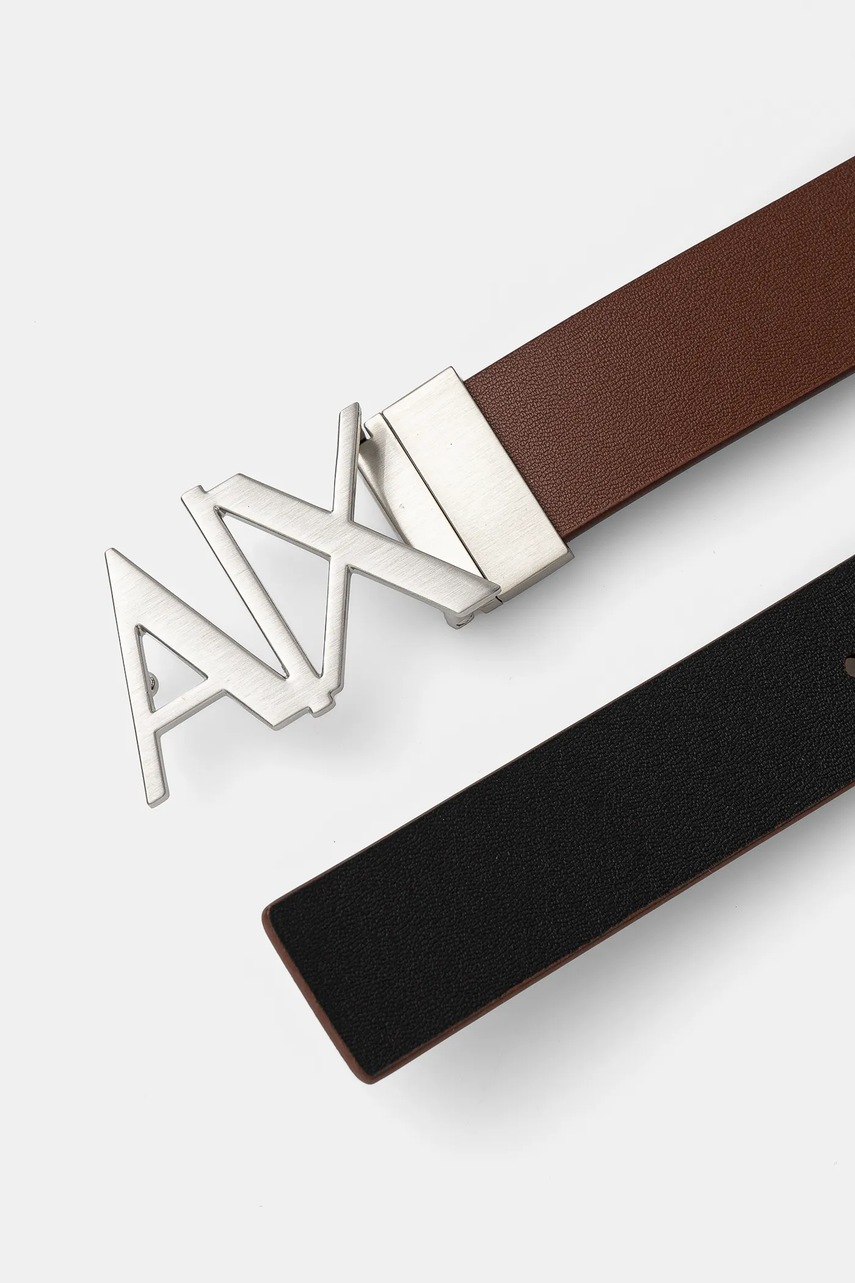 Двосторонній шкіряний ремінь Armani Exchange