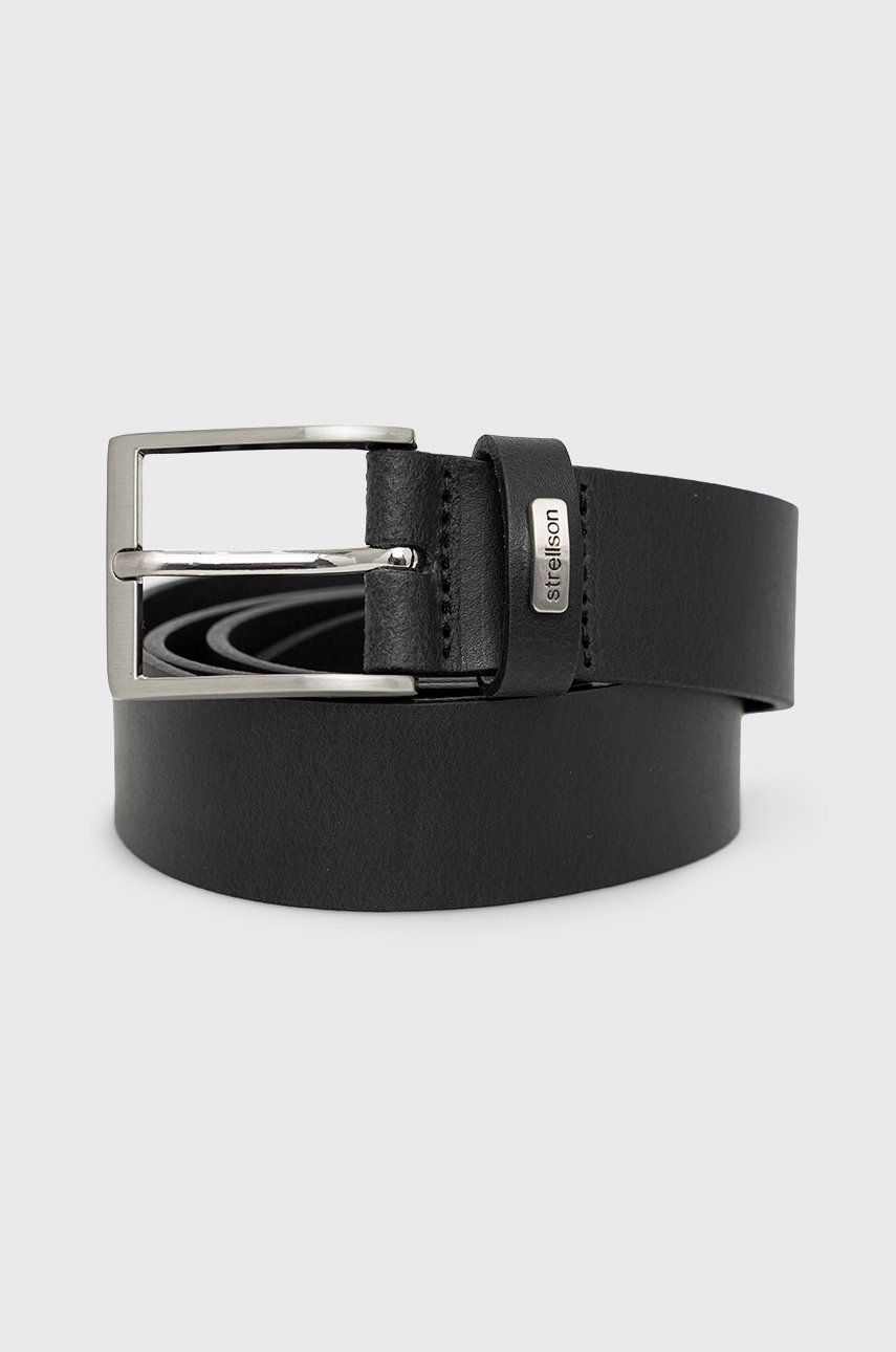 E-shop Kožený pásek Strellson pánský, černá barva, 3061