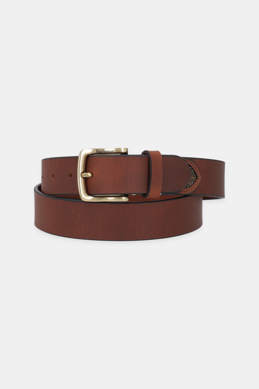 Barbour curea de piele barbati, culoarea maro, MAC0446 Barbour curea de piele barbati, culoarea maro, MAC0446