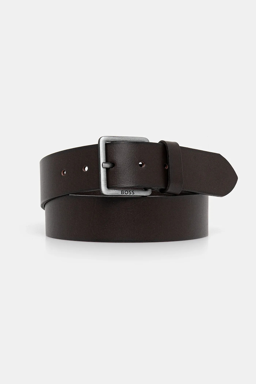 BOSS curea de piele culoarea maro, 50541165