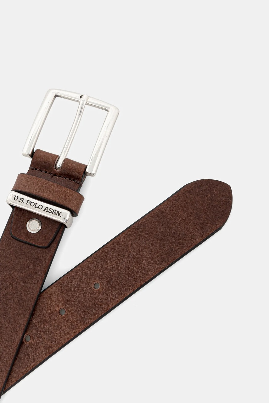 Кожаный ремень U.S. Polo Assn. Hitchcock цвет коричневый AIUH32318MHA