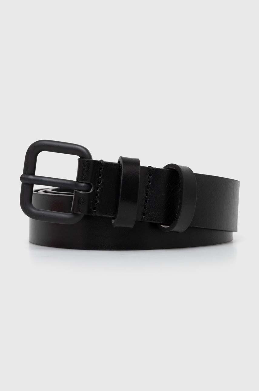 Diesel curea de piele femei, culoarea negru