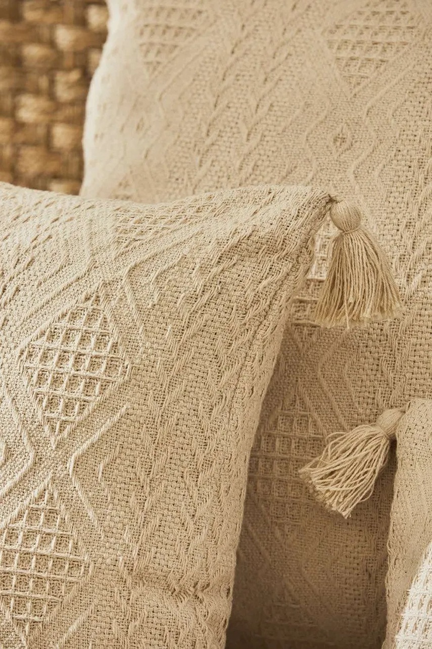 Μαξιλαροθήκη Calma House Chicago 30 x 60 cm χρώμα: μπεζ φωτογραφία