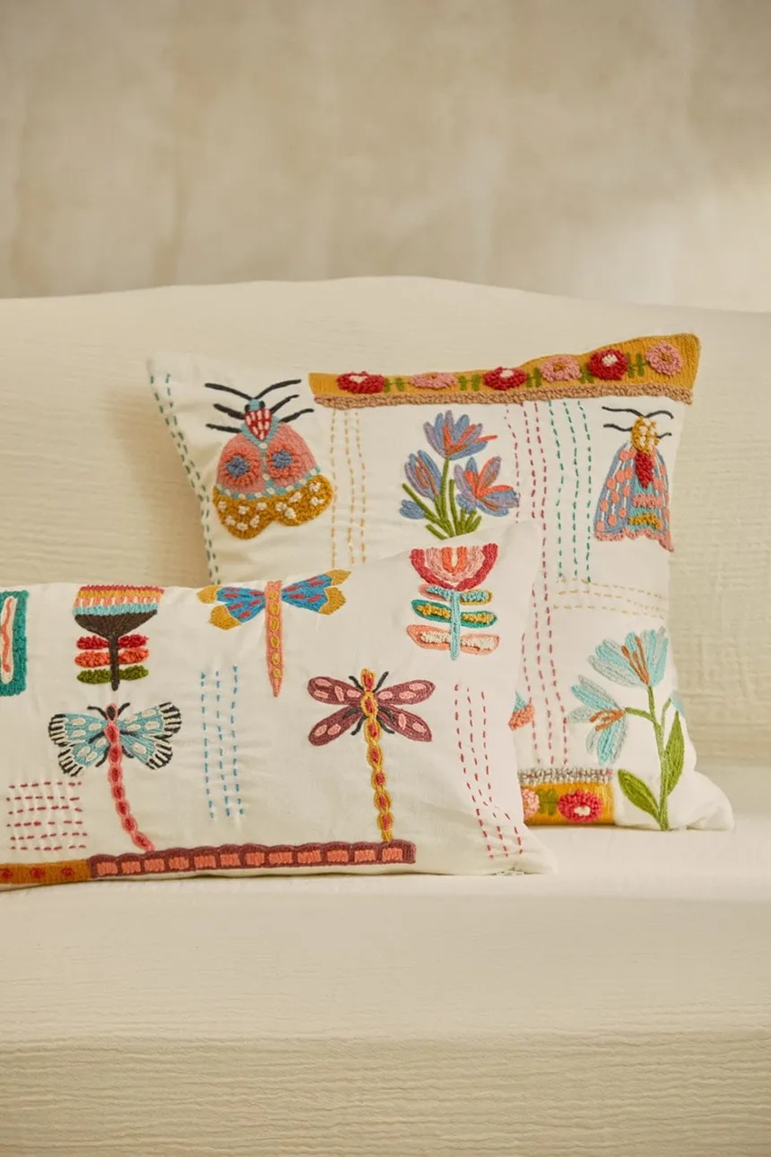 Διακοσμητική μαξιλαροθήκη Calma House Beetle χρώμα: πολύχρωμο φωτογραφία