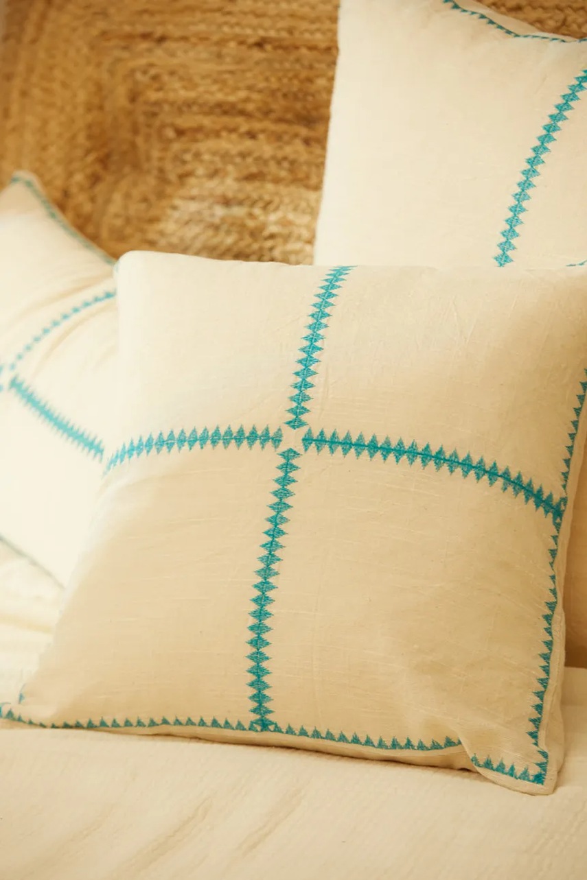 Διακοσμητική μαξιλαροθήκη Calma House Varadero χρώμα: μπεζ φωτογραφία