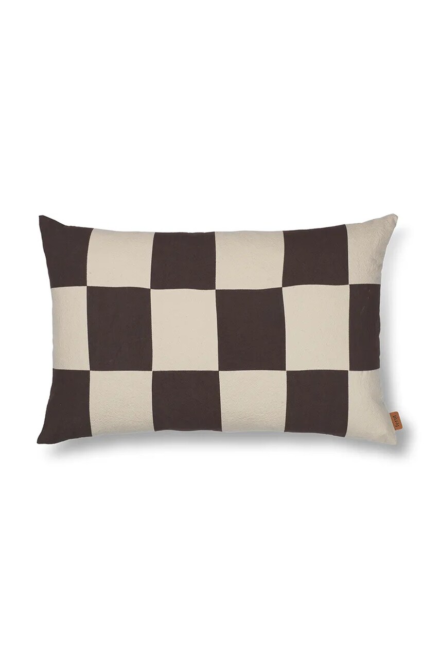 ferm LIVING pernă decorativă Fold Patchwork Cushion culoarea maro