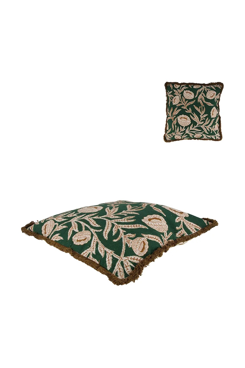 Декоративная подушка home & lifestyle 45 x 45 x 9 cm цвет зелёный Декоративная подушка home & lifestyle 45 x 45 x 9 cm цвет зелёный
