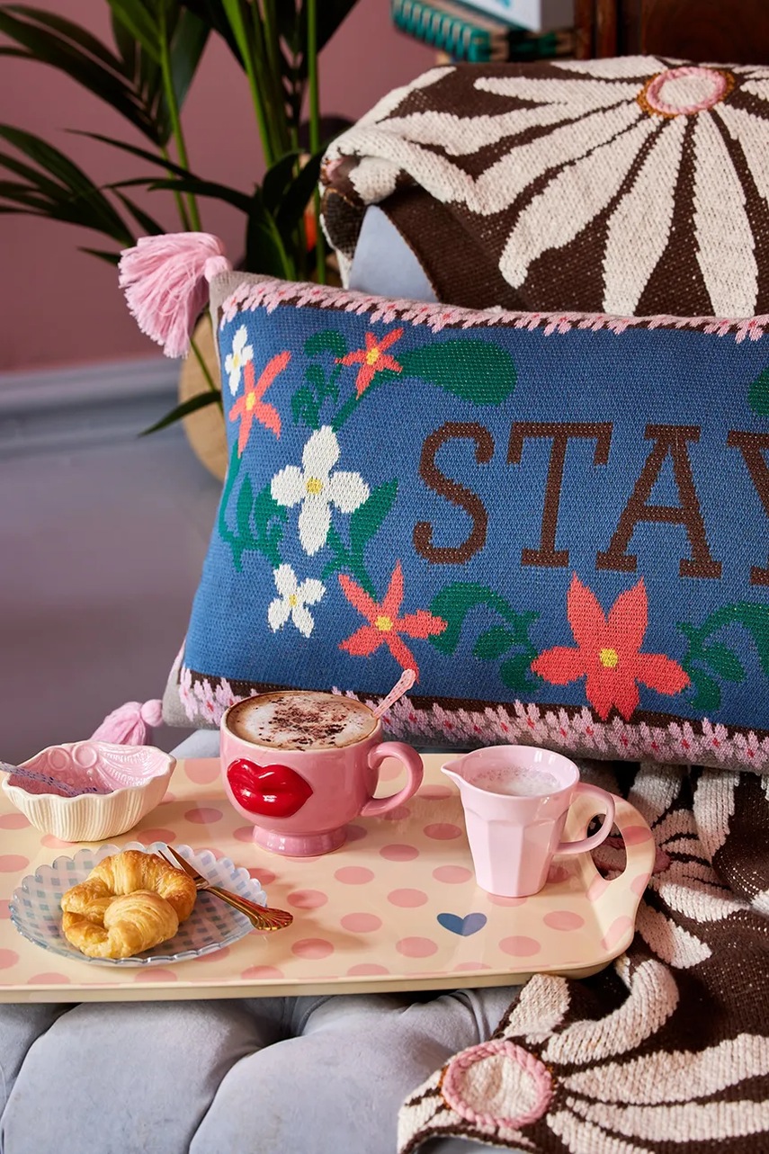 Διακοσμητικό μαξιλάρι Rice 35 x 70 cm χρώμα: μπλε φωτογραφία