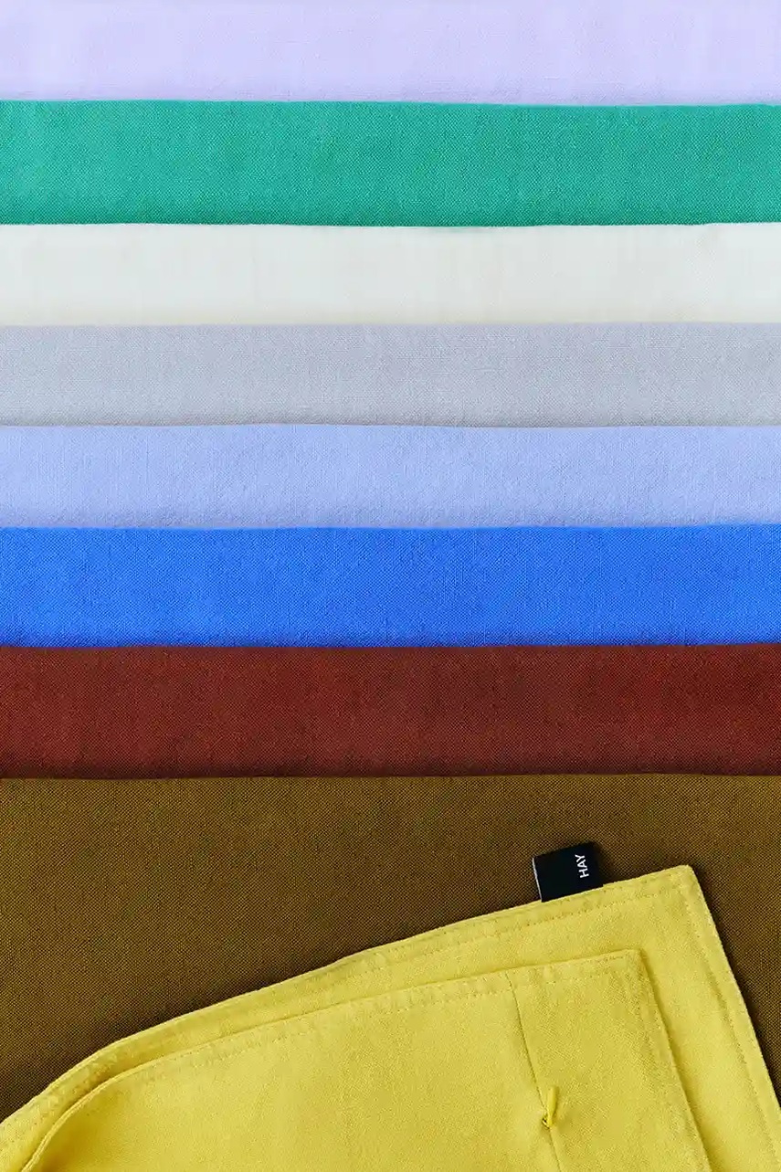 Μαξιλαροθήκη με προσθήκη λινού HAY Linen 60 x 60 cm χρώμα: κίτρινο φωτογραφία
