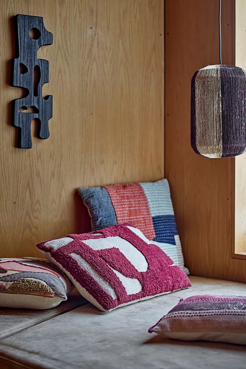 Διακοσμητικό μαξιλάρι Bloomingville Olica 60 x 40 cm χρώμα: κόκκινο φωτογραφία