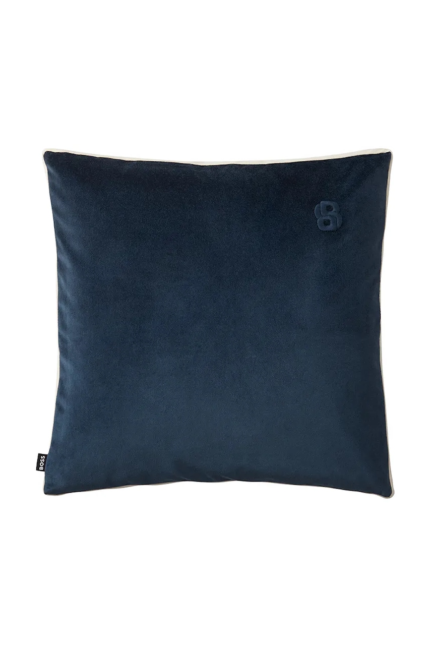BOSS față de pernă din bumbac BVELVET Midnight 43 x 43 cm culoarea bleumarin