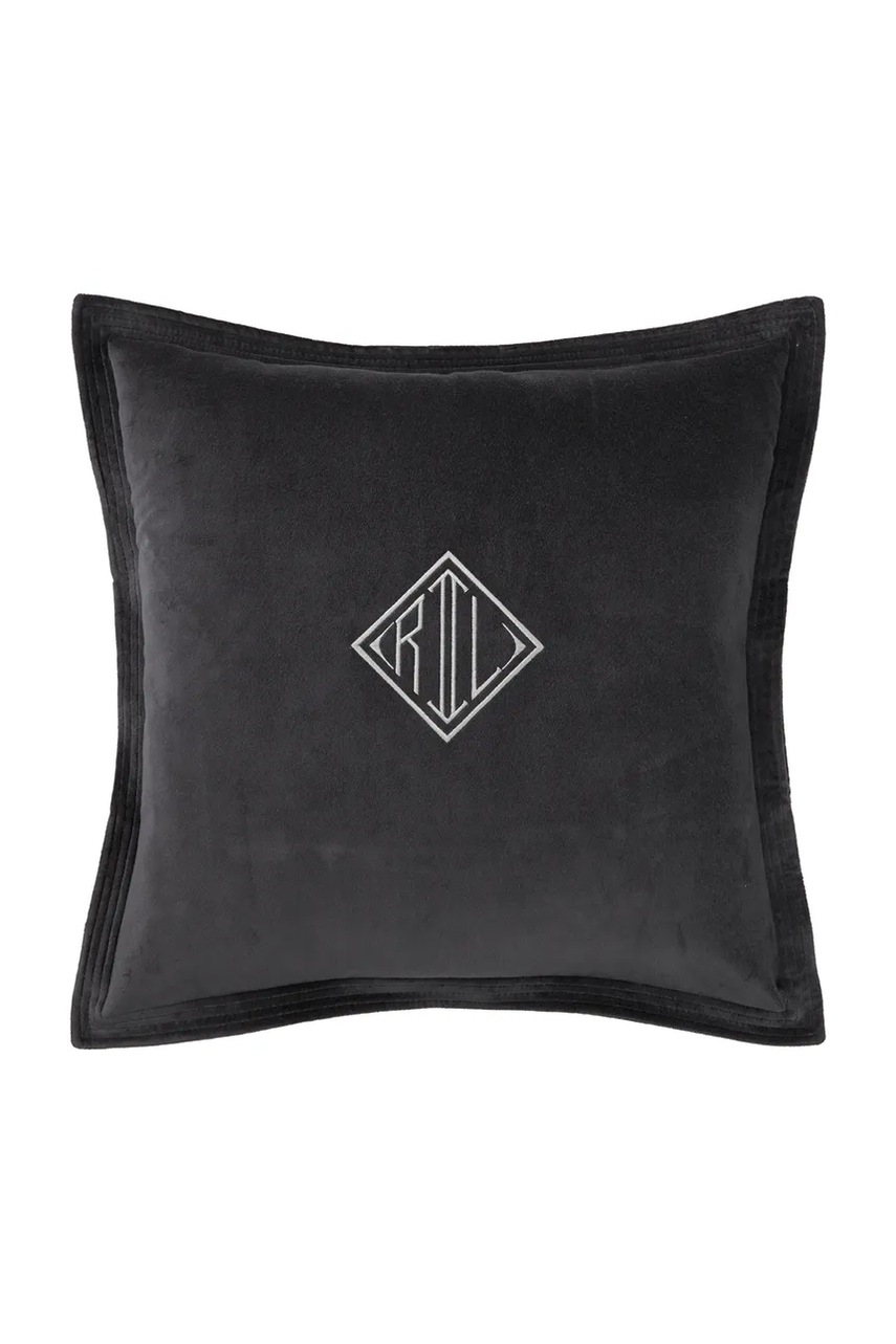 Levně Polštář Ralph Lauren C VELVET Charcoal 50 x 50 cm černá barva