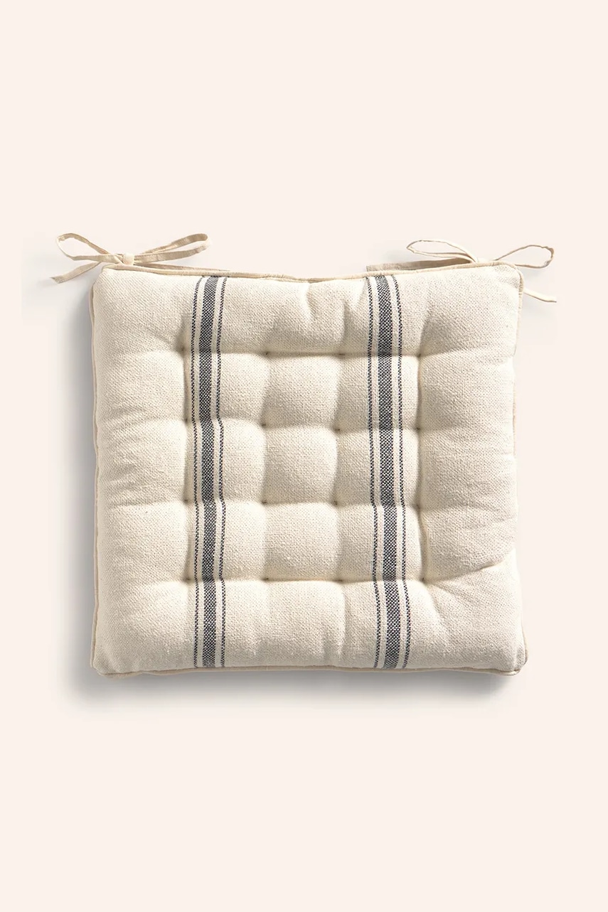 Calma House pernă de scaun din bumbac 40 x 40 x 4 cm culoarea bej